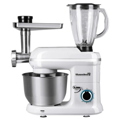 Robot de bucatarie multifunctional All-in-one Hausberg HB-7605AB, 1000 W, mixer/blender/tocat carne,