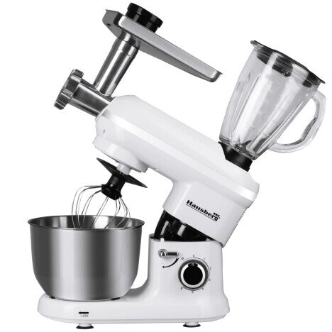 Robot de bucatarie multifunctional All-in-one Hausberg HB-7605AB, 1000 W, mixer/blender/tocat carne,